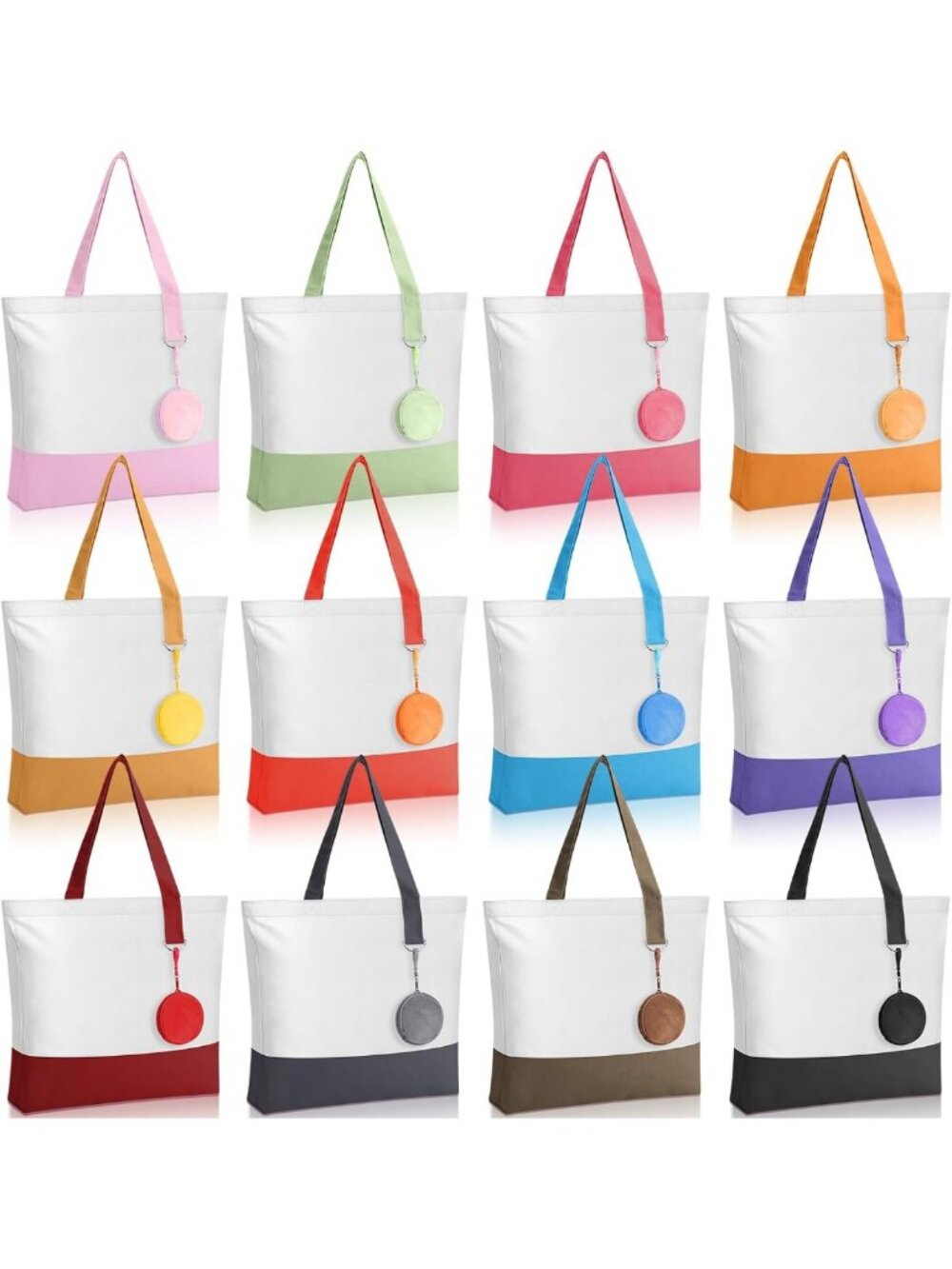 Stylish Canvas Tote Bag with Zipper - Versatile Plush Purse for Craft & Daily